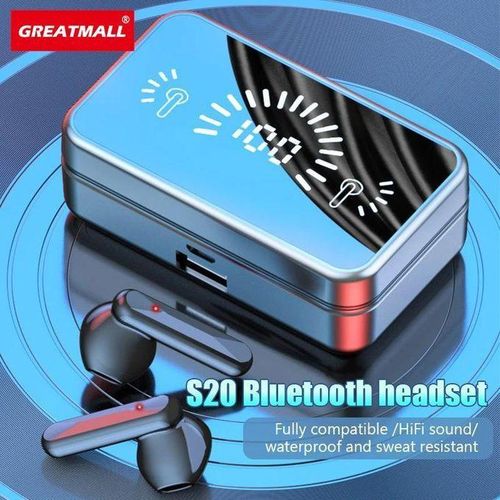 Generic S20 Mirror Bluetooth Earbuds Wireless Earphone Stereo Bass Headphones - image 4