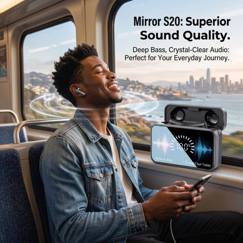 Generic S20 Mirror Bluetooth Earbuds Wireless Earphone Stereo Bass Headphones - image 5