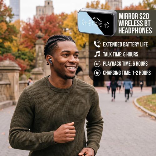 Generic S20 Mirror Bluetooth Earbuds Wireless Earphone Stereo Bass Headphones - image 6