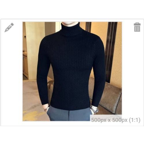 Fashion Men/Women Turtle Neck Top/ Cooperate Black - 1 SIZE FIT