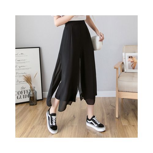 Ice Silk Chiffon Wide-Leg Pants