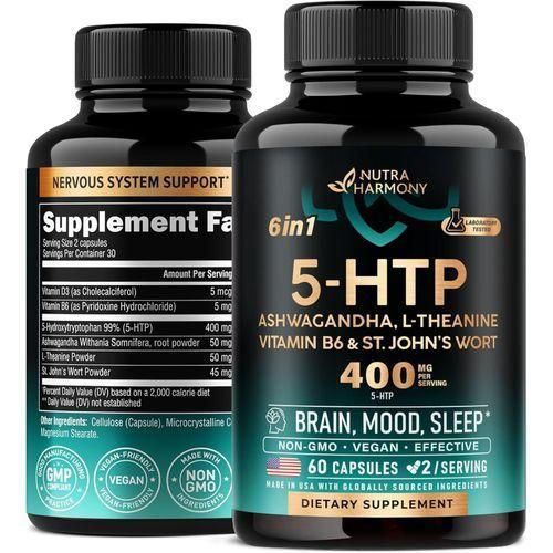 product_image_name-NUTRA HARMONY- 5HTP 400 Mg 60 Capsules-1