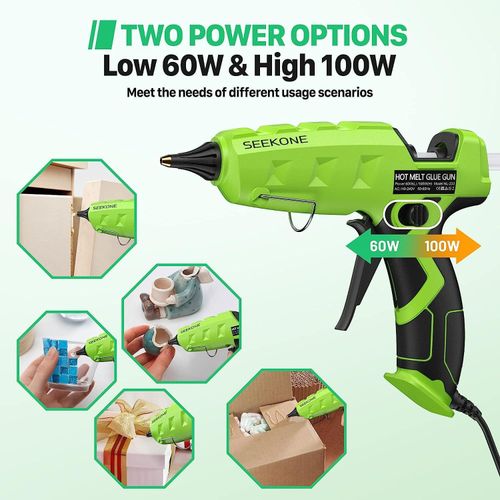 Hot Glue Gun High Temp-Full Size 60/100W Dual Power Heavy Duty Melt Glue gun