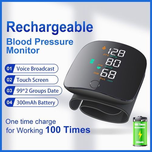 Rechargeable Wrist Blood Pressure Monitor