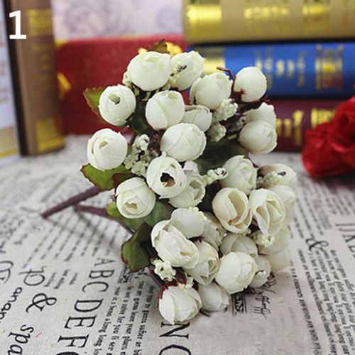 product_image_name-Generic-Artificial Rosebud Bouquet Home Wedding Cloth Rose-White-1