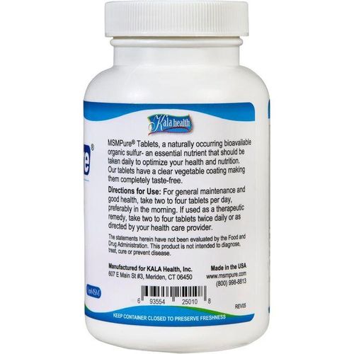 product_image_name-Kala health-MSMPure MSM Tablets– 1,000 Mg Organic Sulfur Per Tablet For Joint Flexibility, Skin Appearance, Hair & Nail Support – 120 Count-4