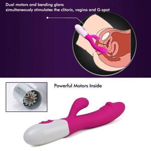 product_image_name-RUNSONE-Womens Upgraded Vibrator Powerful G Spot Silicone Dildo 10 Modes Adult Personal Wand Handhold Massager Quiet Vagina Clitoris Stimulator 2 Motors Multispeed Rabbit Masturbations Vibe Best Seller Female Sex Toy-3