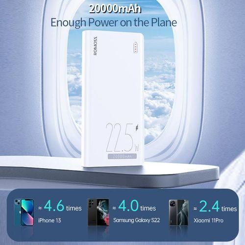 product_image_name-Romoss- 6F 20000mAh 22.5W Fast Charge Portable Type-C Power Bank-5