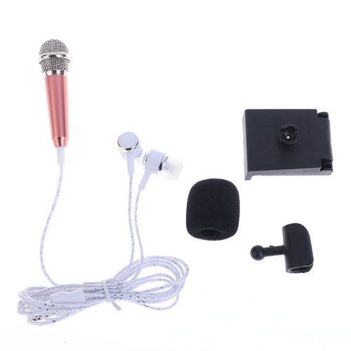 Portable 3.5mm Stereo Studio Mic For KTV Karaoke Mini Handheld