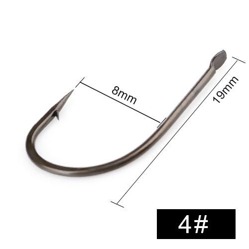 Generic Ftk 100pcs/lot New Flatted Round Barbed Hook 421br Size1-Size8  Fishing Hooks Jig Carp Anzol Fishhook Fishing Tackle