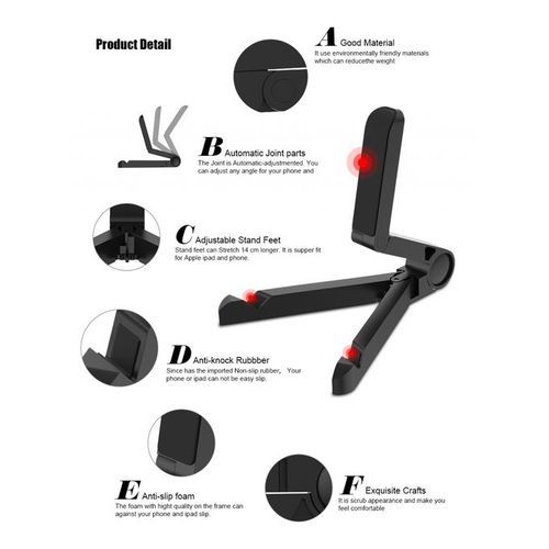 product_image_name-Generic-Mobile Phone Holder IPad Stand  Adjustable Folding Portable-5