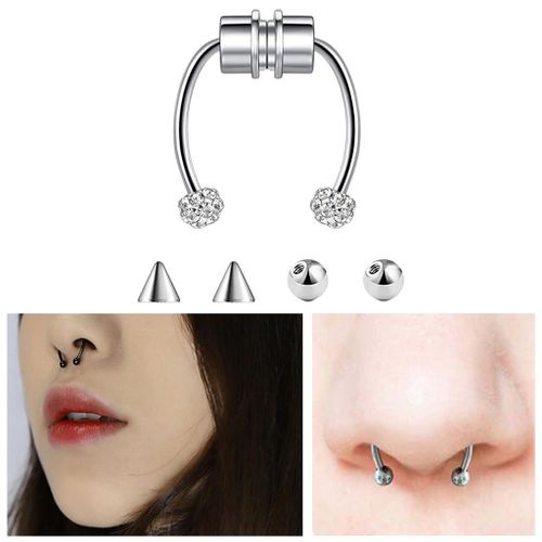 Dropship 25PCS Fake Nose Ring Hoop Magnetic Septum Nose Ring Horseshoe  Stainless Fake Septum Fake Nose Ring Faux Lip Ear Septum Ring Non-Pierced  Body Jewelry… to Sell Online at a Lower Price |