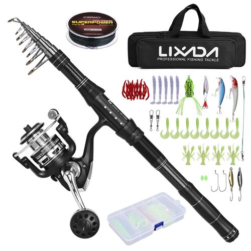 Lixada Fishing Rod And Reel Combos Telescopic Fishing Pole With