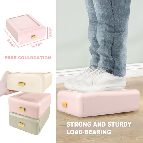 Digabi Stackable Plastic Storage Drawer - Medium 8.18''×9.44''×3.66'' (Pink) - image 7