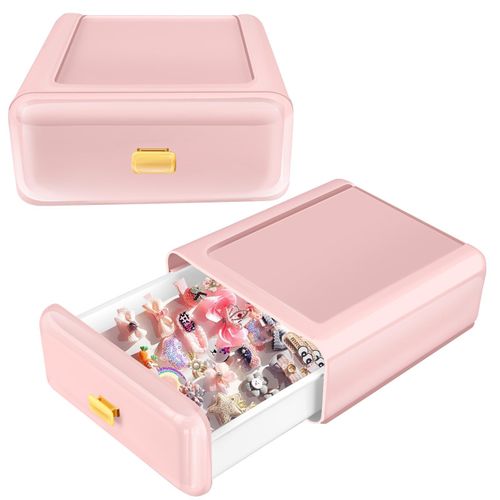 Digabi Stackable Plastic Storage Drawer - Medium 8.18''×9.44''×3.66'' (Pink) - image 8