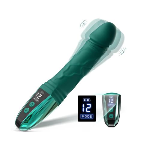 product_image_name-Generic-Waterproof Soft Silicone Vibrating Dildo Vibrator Sex Toy for Women, 12 Modes Vibrators, GSpot Vibrators, Powerful Vibrator Dildo, Women Sex Toy - Powerful Rechargeable Female Sex Toy For Intense Organism - High Frequency Vibrator Dildo-2