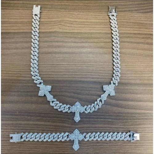 product_image_name-Fashion-Iced Out Cuban Link Choker With Hand Chain-1