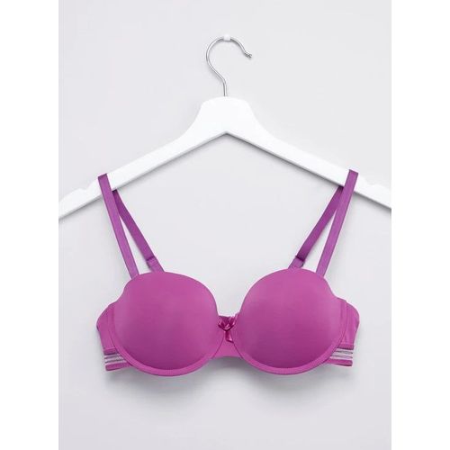 Max Fashion Balconette Bra- Purple