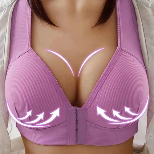 Generic Front Closure Bras For Women Plus Size Underwear Seamless Push Up  Brassiere Sexy Bra Push Up Bras Wire Free Lingerie Bralette(#Purple4)