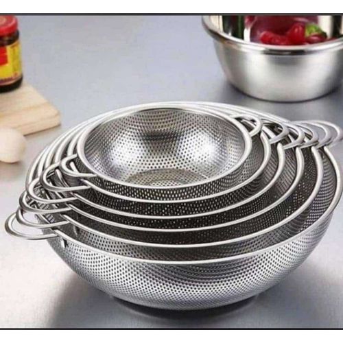  6PCS Kitchen Colander Strainer Set Vegetable Washing