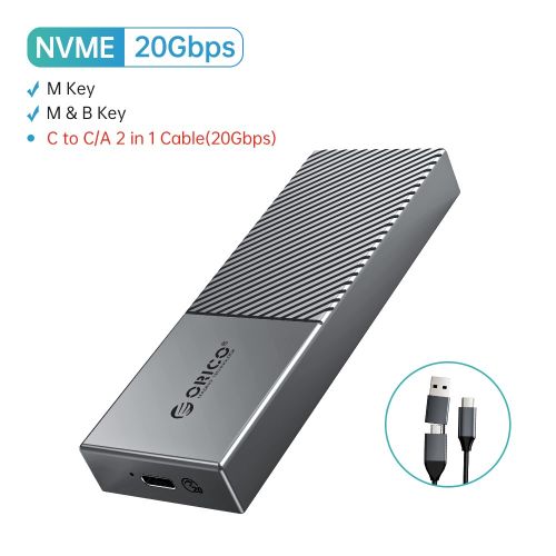 Ankmax USBC 40Gbps Enclosure for NVMe M.2 SSD, UC4M2 USB Type-C 40Gbps  Interface Compatible with Thunderbolt 4/3 USB4.0/3.1/3.0, Tool-Free  Aluminum