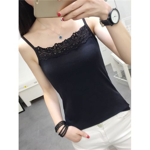 Fashion (Black)Tank Tops Underwear Of Lace Camisole Undershirt