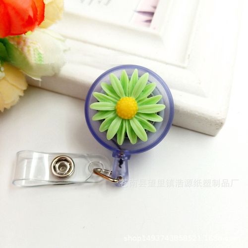 Generic 1 Piece High Quality Acrylic Retractable Nurse Badge Reel Fashion  Flowers