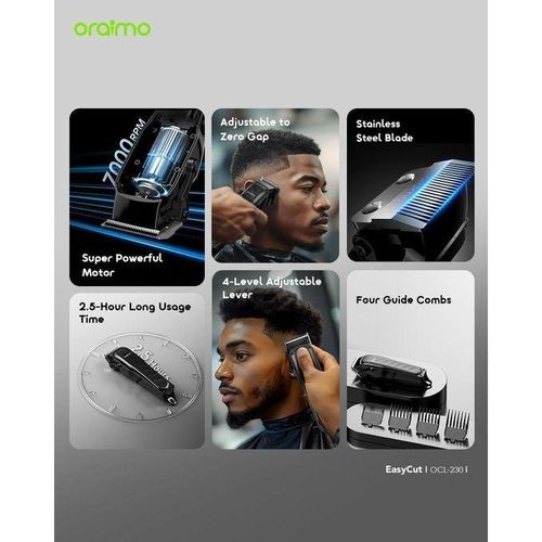 product_image_name-Oraimo-Easy-Cut Super Powerful Professional Sharp Cuts Adjustable Cordless Hair Clipper OCL-230-2