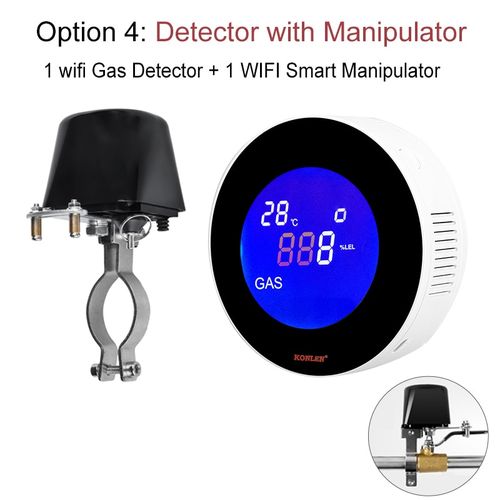 Generic Wifi Tuya Gas Leak Detector Smart Life Lpg Natural Ch4 Leakage Alarm With Solenoid Valve 9521