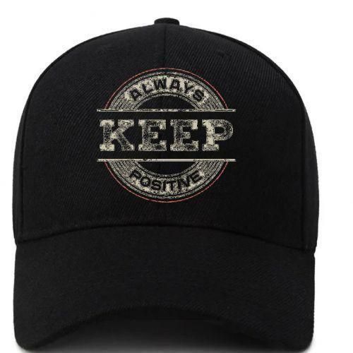 Fashion Cute Designer Face Cap - Black