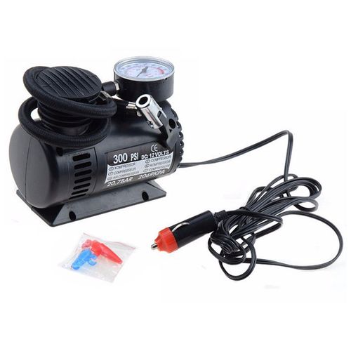 Air Compressor Pump, Car Air Pump Portable Tire Inflator Pump + Gauge 12V  300 PSI Tire Pump for Car, Truck, Bicycle, and Other Inflatables