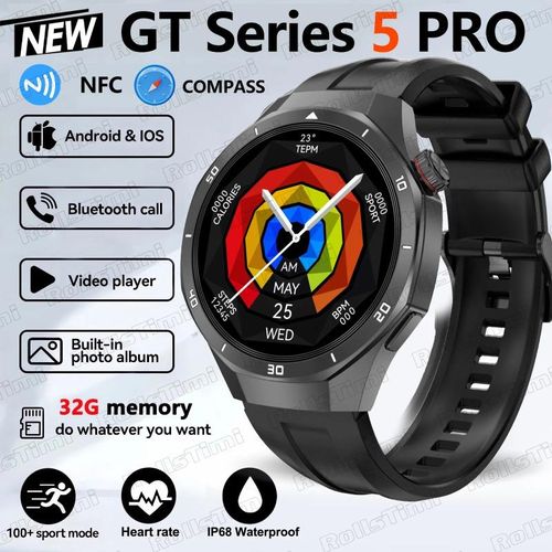 product_image_name-Generic-2025 New GT5 PRO Smartwatch Men Watch AMOLED HD Screen GPS Trajectory NFC Compass Smart Watches-1