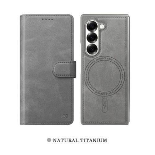 Pouch Samsung Zfold7 Hdd Genuine Leather Magsafe Rugged Case With Wallets - image 2