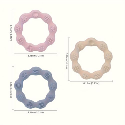 product_image_name-YAYYAY-Baby Teething Ring for 6+ Months - Soft Silicone Teether Toy with Textured, Newborn Gum, Dishwasher - Suitable for 0-2 Years-5