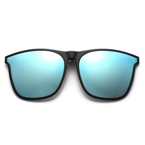 Fashion Polarised Clip on Sunglasses - Sunglasses Clip on Glasses for Men  Women, Large Frame Clip-on flip up Sunglasses for driving fishing  outdoor-Blue