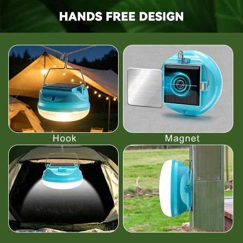 Generic Magnetic Solar Camping Light, 3 Modes Dimmable Emergency Tent Lamp - image 3