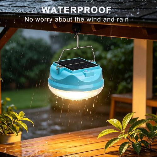 Generic Magnetic Solar Camping Light, 3 Modes Dimmable Emergency Tent Lamp - image 7