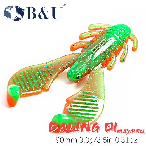 Generic Craws Bait 90mm With Smell Soft Shrimp Silicone B&U Salt