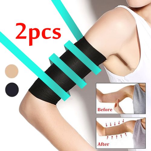 Generic Women Strong Compression Shaper Arm Wrap Weight Loss Thin Legs Thin  Arm Slimmer Sleevelet For Arm, Calves Beige