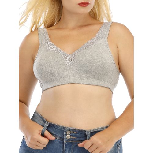 Generic Women Plus Size Bra Full Coverage Wirefree Comfort