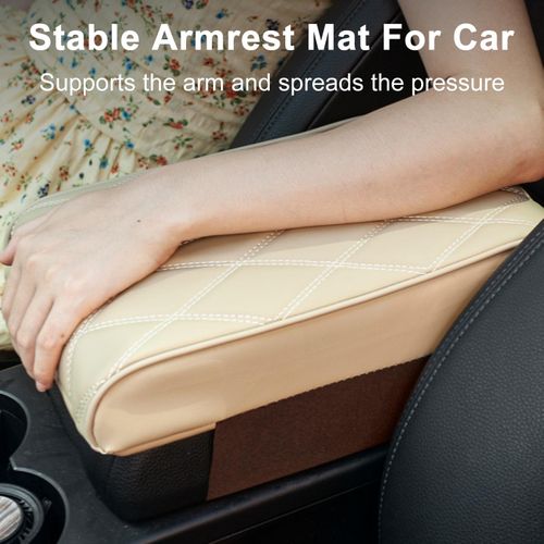 Generic Car Armrest Box Pad Soft Fabric Car Armrest Box Pad