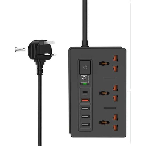 product_image_name-Generic-Fil Multi-Socket Extension Charger With 4USB & 1 TypeC Ports-2