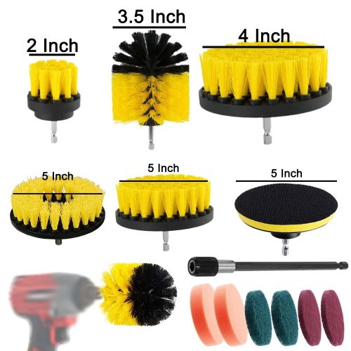 3pcs Drill Brush Set, Power Scrubber Wash Cleaning Brushes Tool