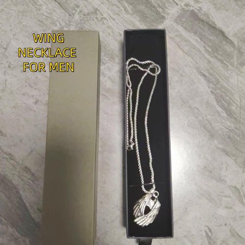 product_image_name-Fashion-Coolfamily Men necklaces Titanium Steel Men Jewelry Necklaces with titanium steel Pendants Men Accessories Streetwear necklaces for Men Gift for boys Jewelry for men boyfriend gift men birthday present in gift box wing of angel good luck necklaces for men-8
