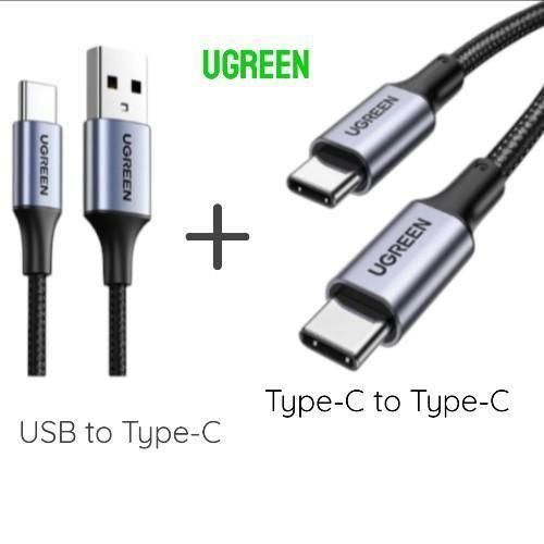 Generic Ugreen USB To Type-C And Type-C To Type-C Charge And Data Transfer Cable - 2 PIECES
