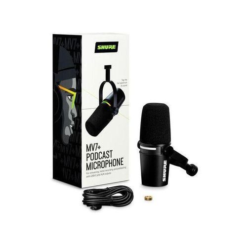 Shure Shure-MV7+ Podcast XLR/USB Microphone (Black)