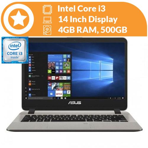 X407UA Intel Core I3 4GB RAM 500GB HDD 14-inch HDD Window 10