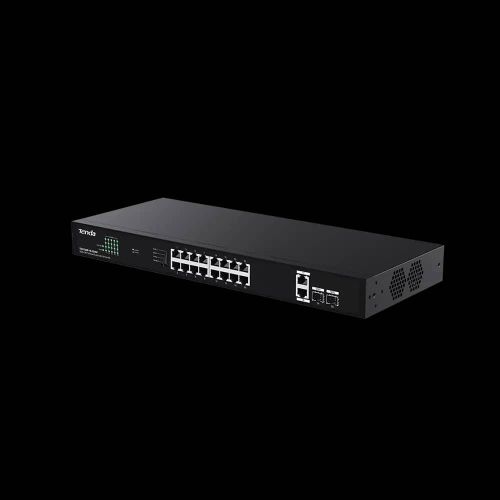 product_image_name-tenda-TEG1120P-16-250W, 16 Port Gigabit PoE Switch Compatible with IEEE 802.3af/at Devices, Rack Mountable, Unmanaged PoE+ Switch-1
