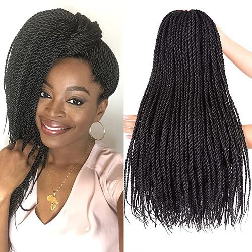 Curly Senegalese Twists Crochet Braids Hair Extensions for Black Women  Synthetic