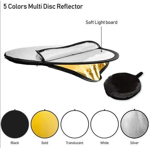 Generic 80cm 5 In 1 Photography Lighting Reflector Disc Collapsible Studio Reflector - image 2
